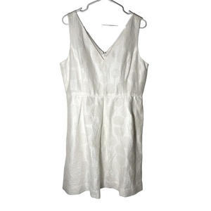 Jcrew Factory White V-Neck Dress 14‎